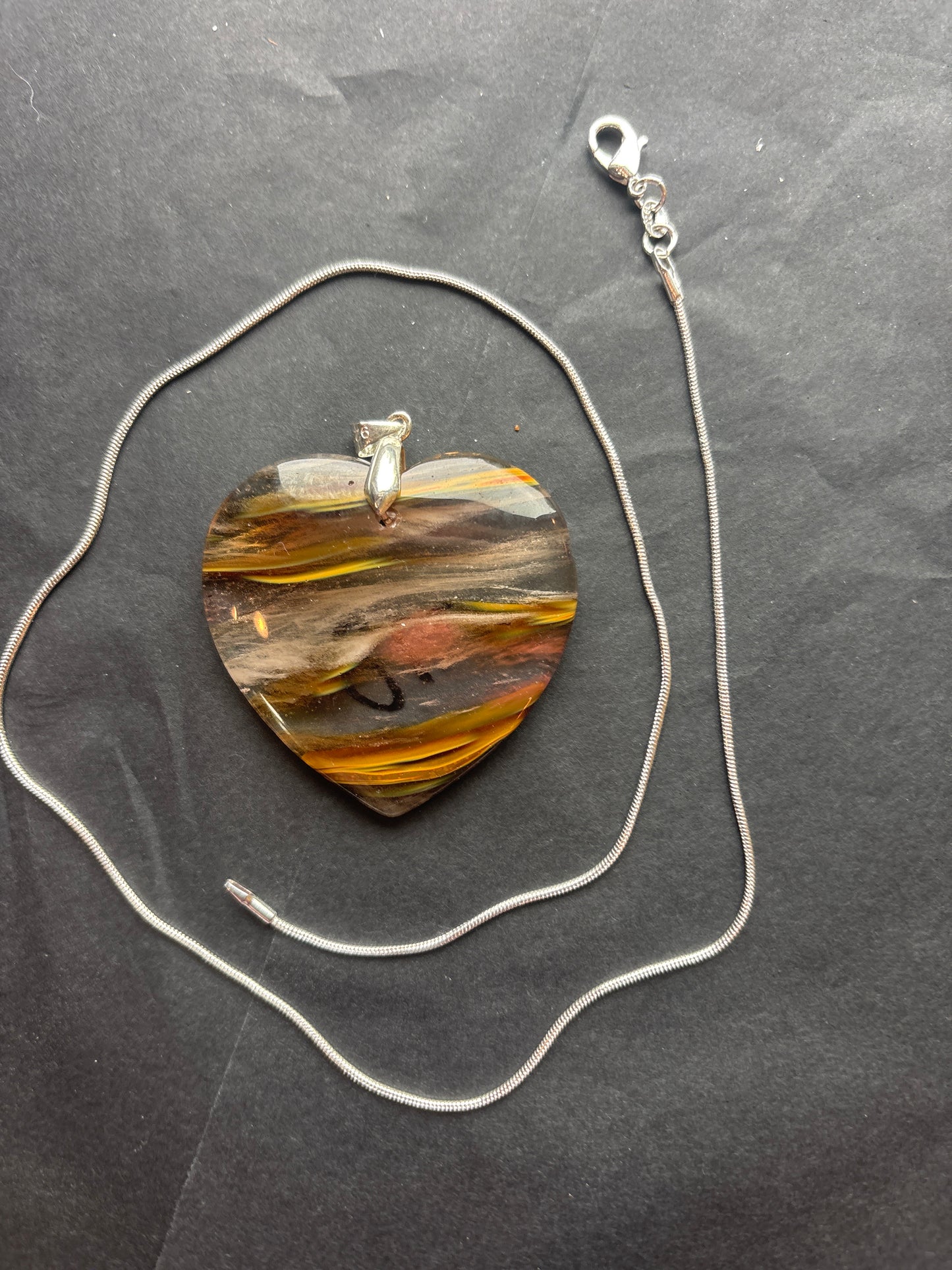 78 Stone Pendant (ss bail & comes with ss chain)