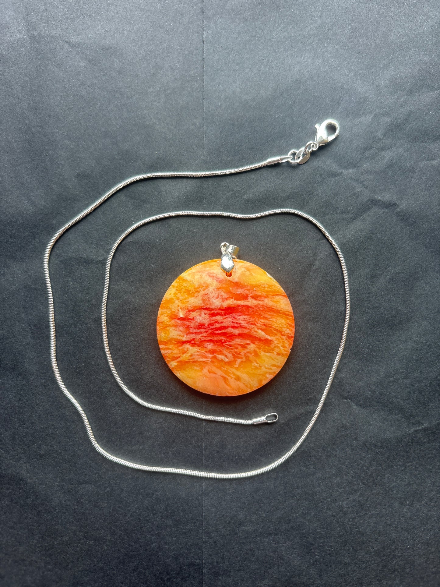 46 Stone Pendant (ss bail & comes with ss chain)