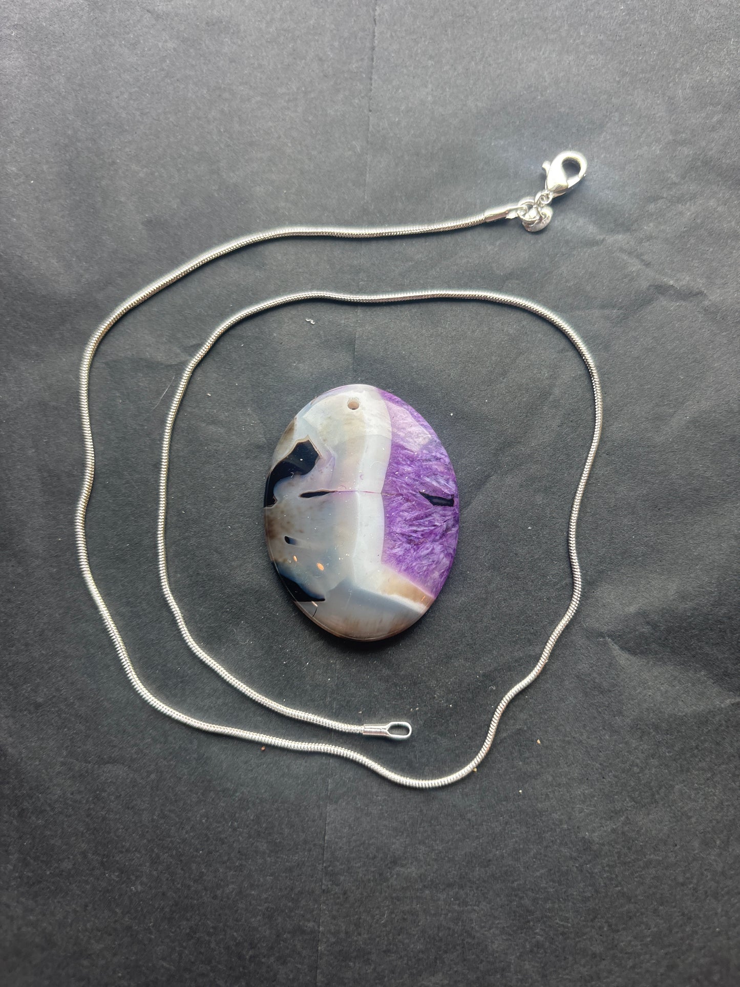 58 Stone Pendant (ss bail & comes with ss chain)