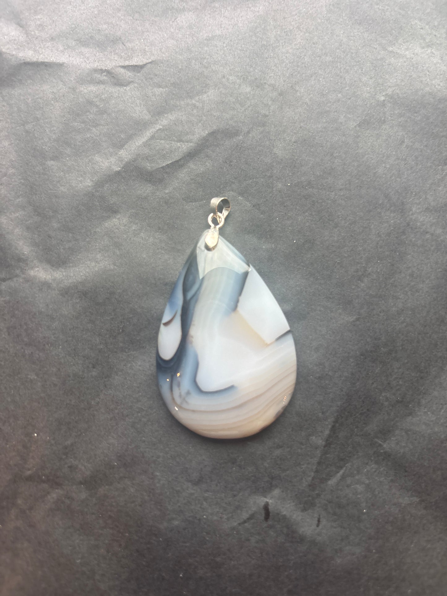 38 Stone Pendant (ss bail & comes with ss chain)