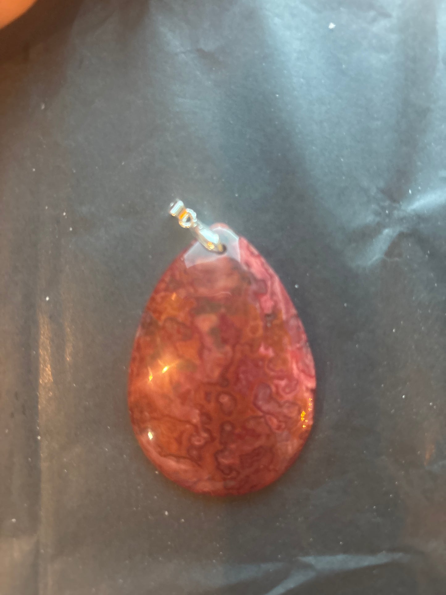 41 Stone Pendant (ss bail & comes with ss chain)