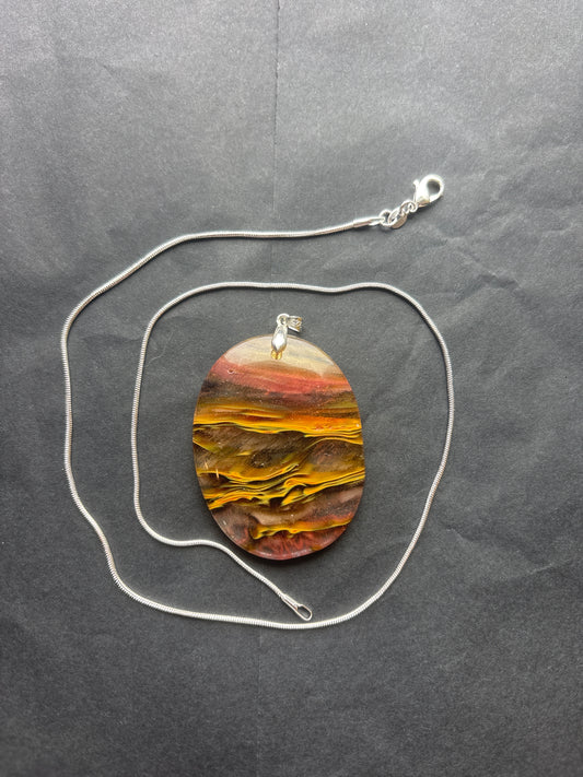 49 Stone Pendant (ss bail & comes with ss chain)