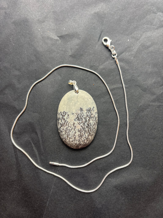 79 Stone Pendant (ss bail & comes with ss chain)