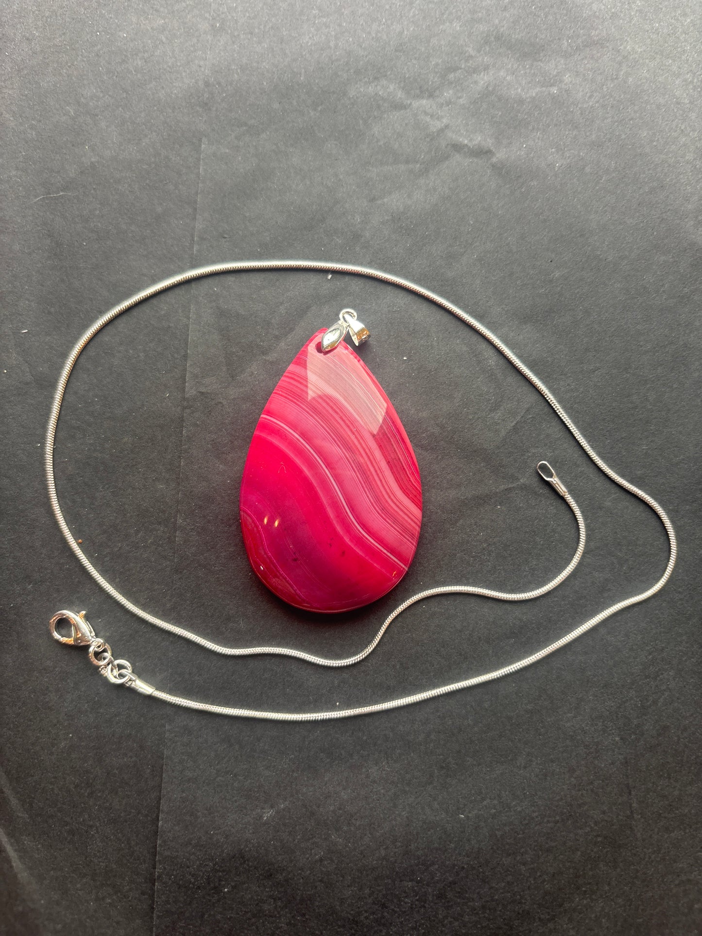 90 Stone Pendant (ss bail & comes with ss chain)