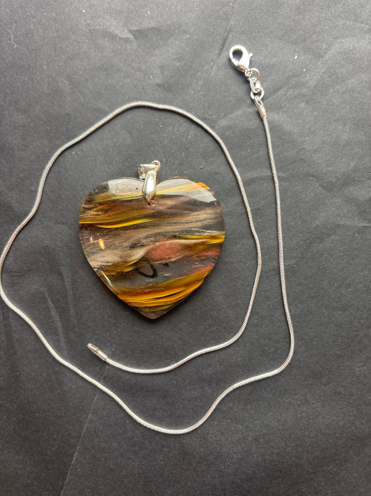 78 Stone Pendant (ss bail & comes with ss chain)