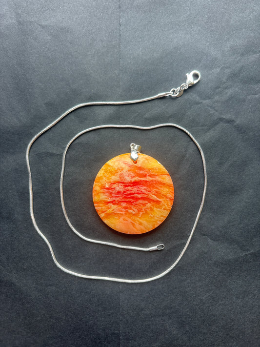 46 Stone Pendant (ss bail & comes with ss chain)