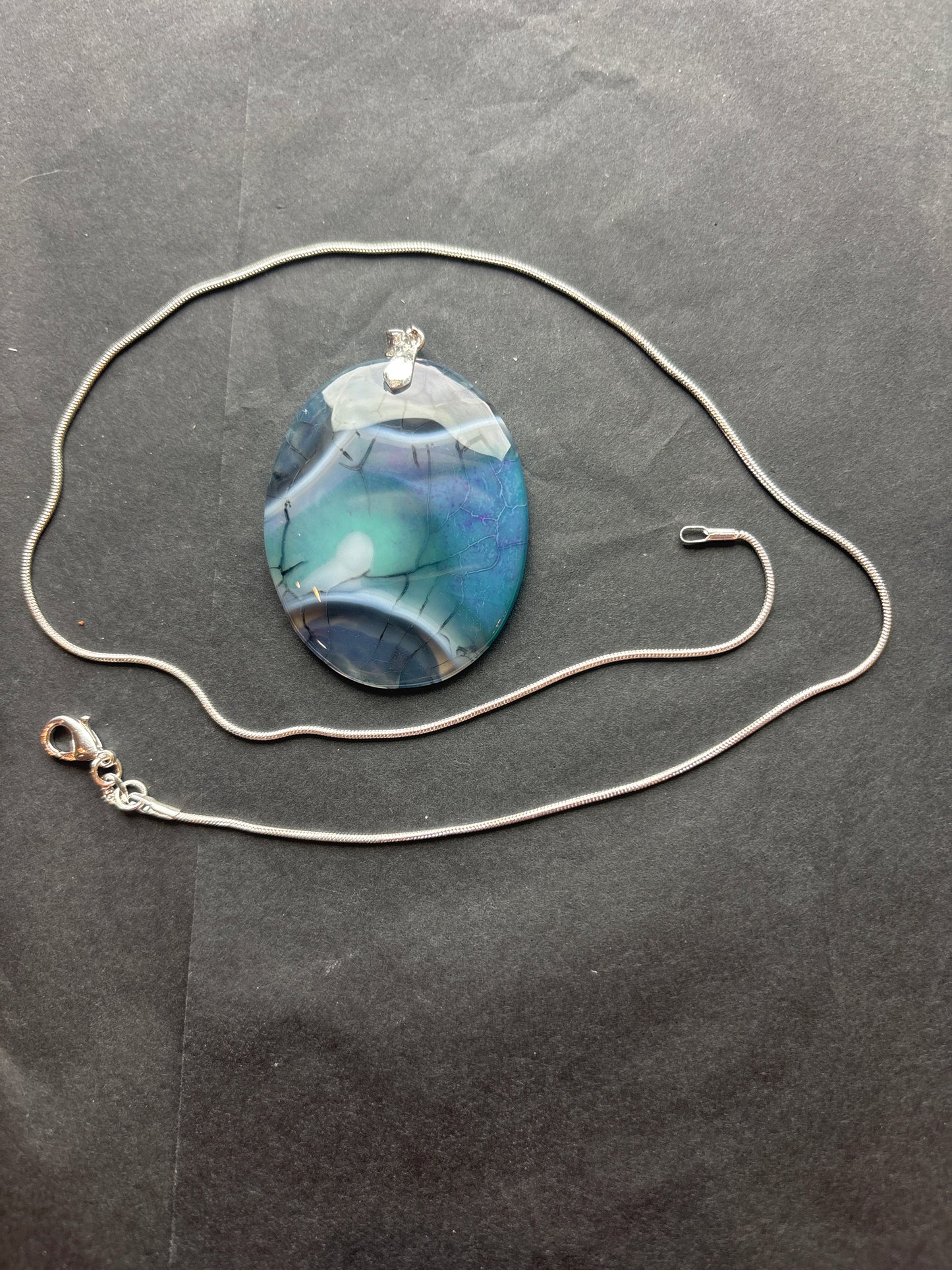 94 Stone Pendant (ss bail & comes with ss chain)