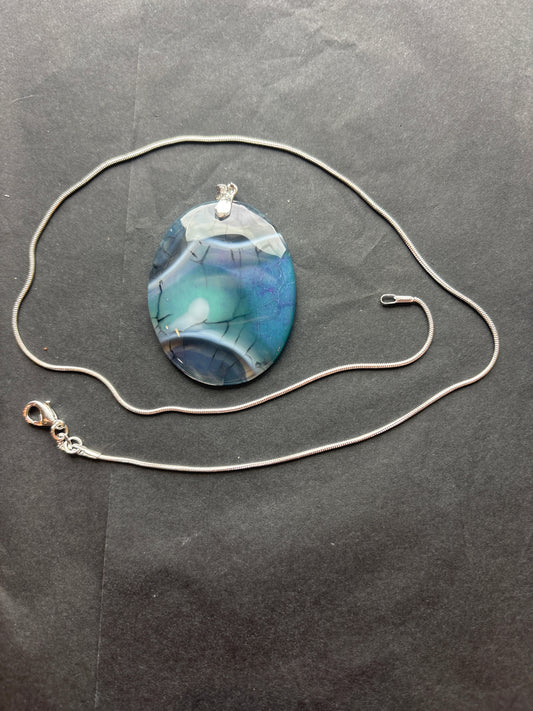94 Stone Pendant (ss bail & comes with ss chain)