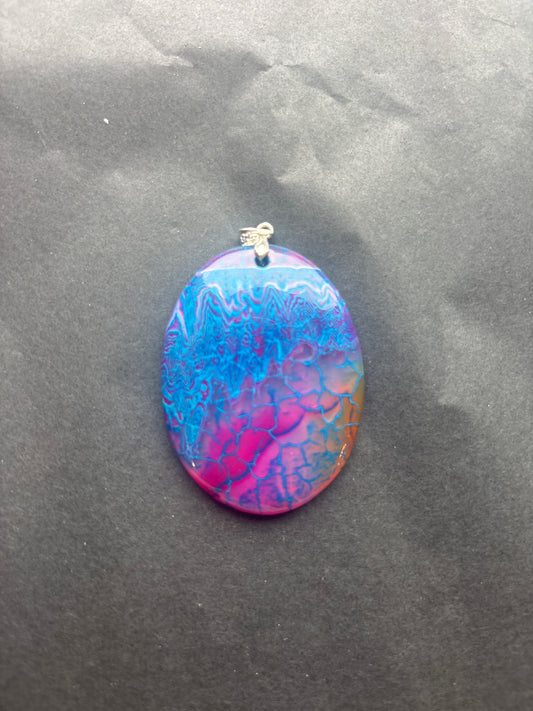 28 Stone Pendant (ss bail & comes with ss chain)