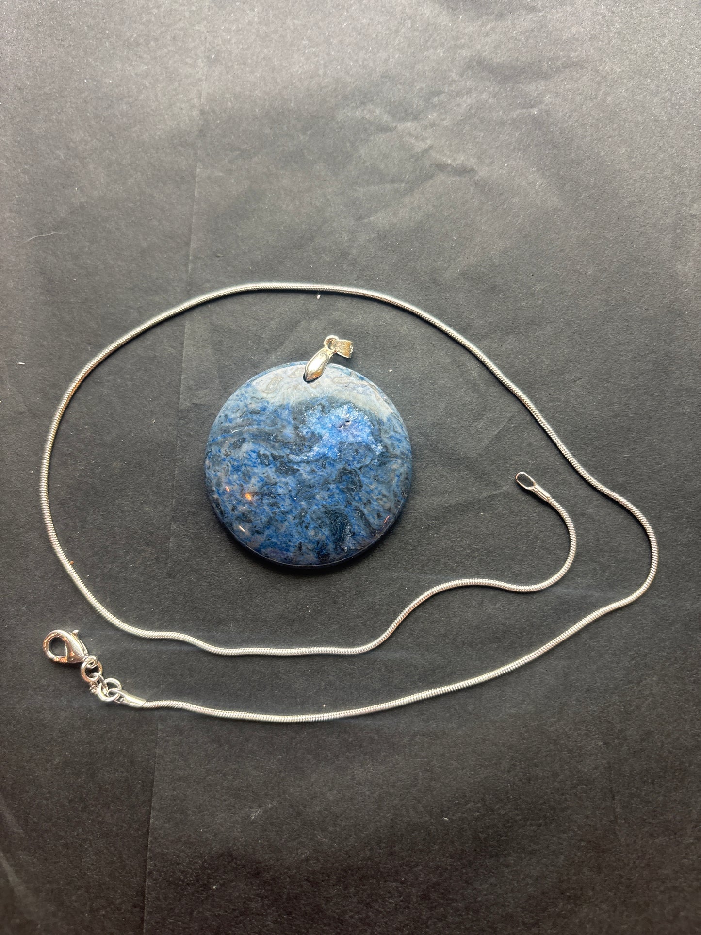91 Stone Pendant (ss bail & comes with ss chain)