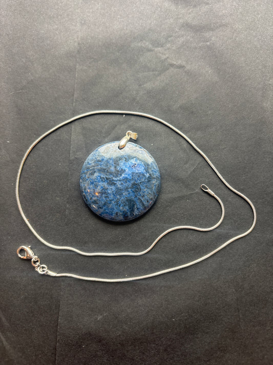 91 Stone Pendant (ss bail & comes with ss chain)