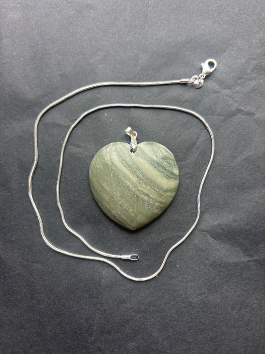 59  Stone Pendant (ss bail & comes with ss chain)