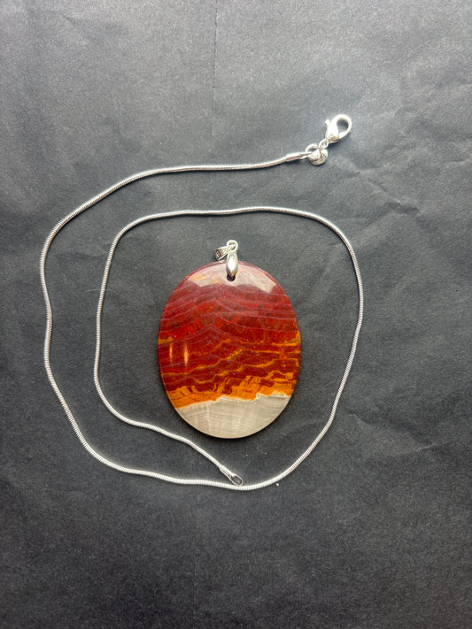 51 Stone Pendant (ss bail & comes with ss chain)