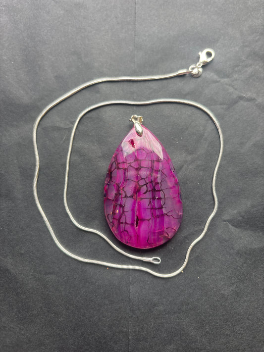 55 Stone Pendant (ss bail & comes with ss chain)
