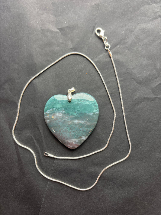 71 Stone Pendant (ss bail & comes with ss chain)