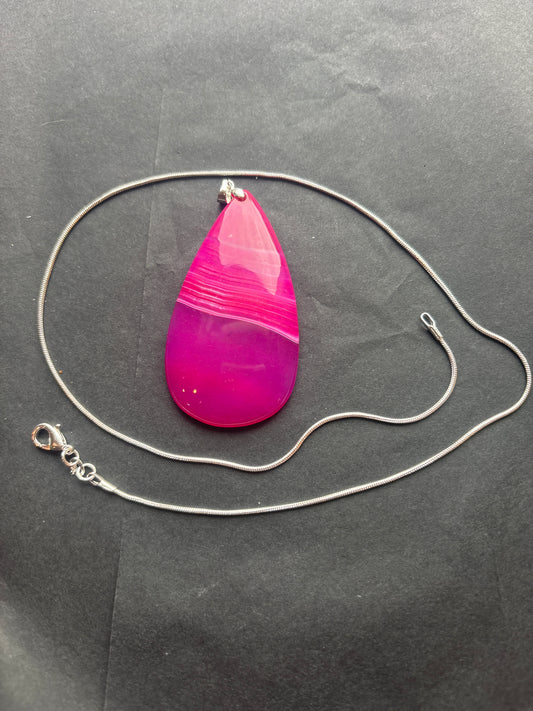 87 Stone Pendant (ss bail & comes with ss chain)