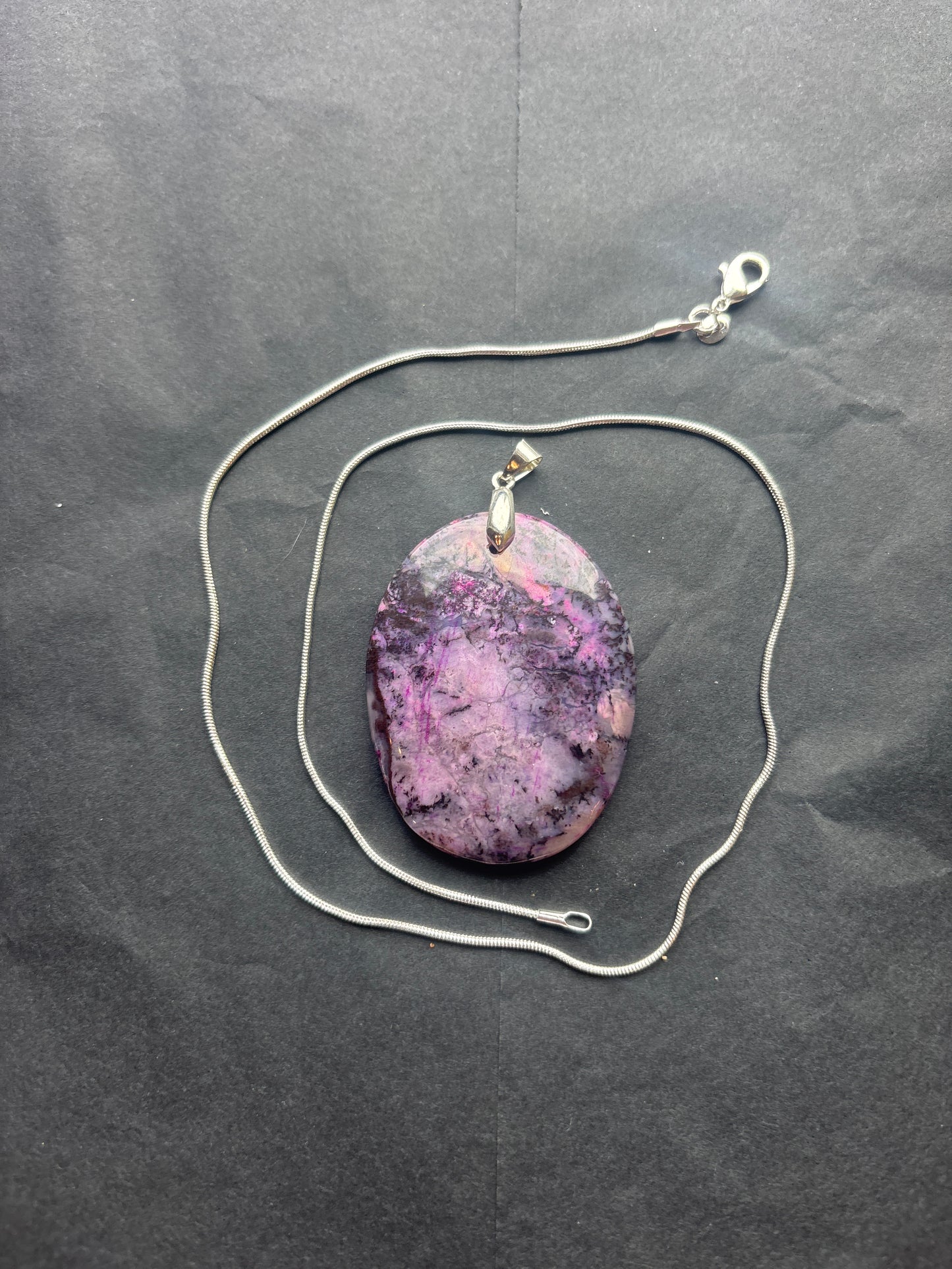 56 Stone Pendant (ss bail & comes with ss chain)