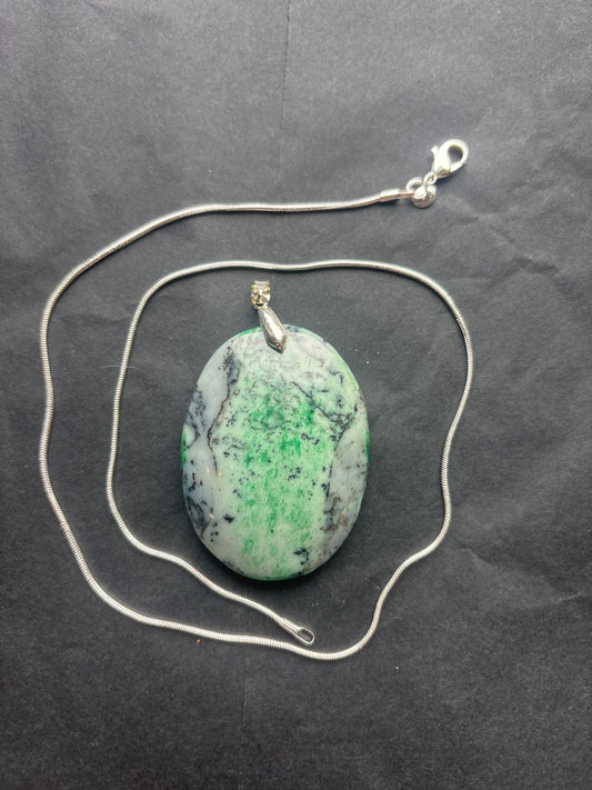 53 Stone Pendant (ss bail & comes with ss chain)