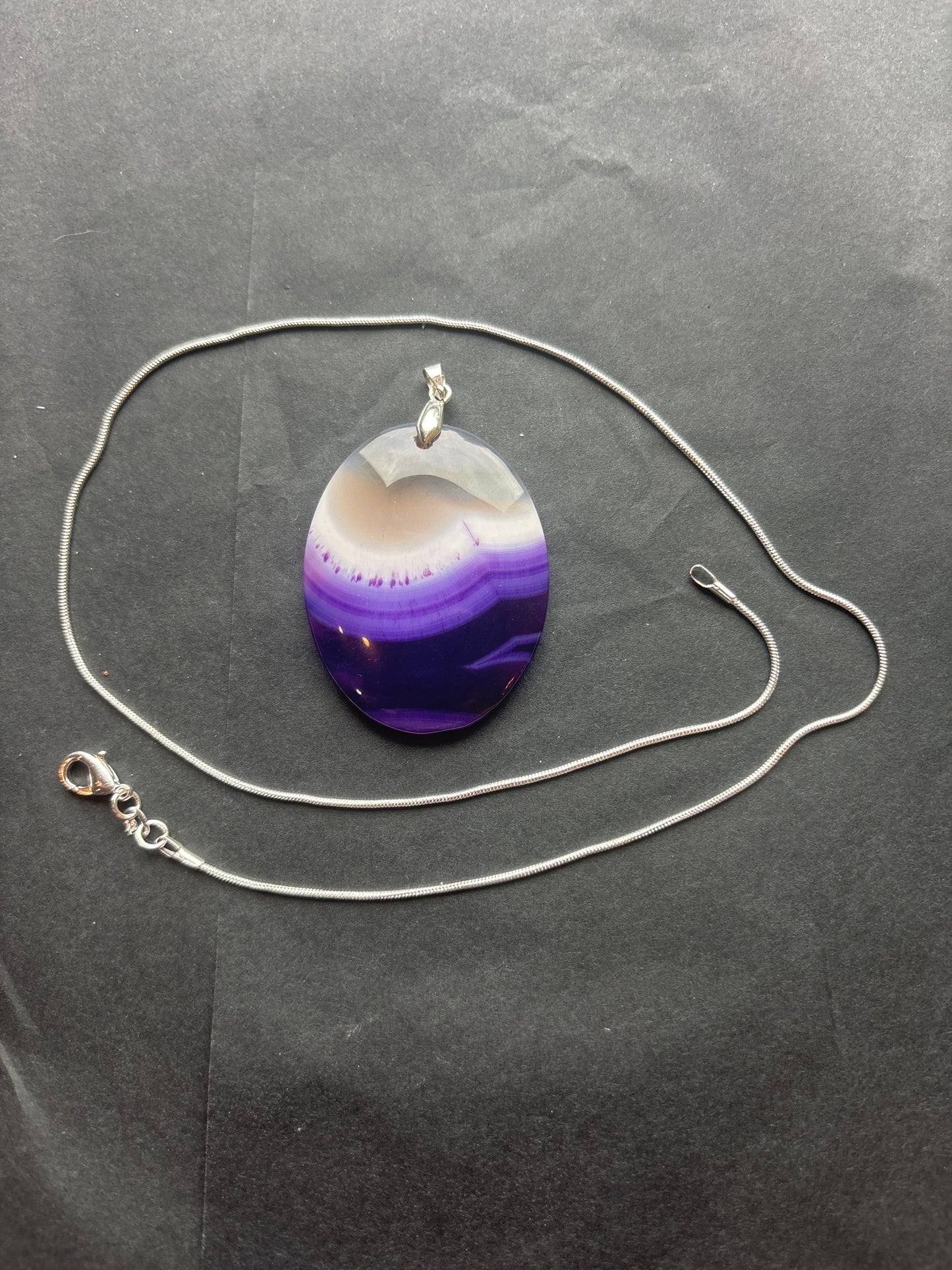 83 Stone Pendant (ss bail & comes with ss chain)