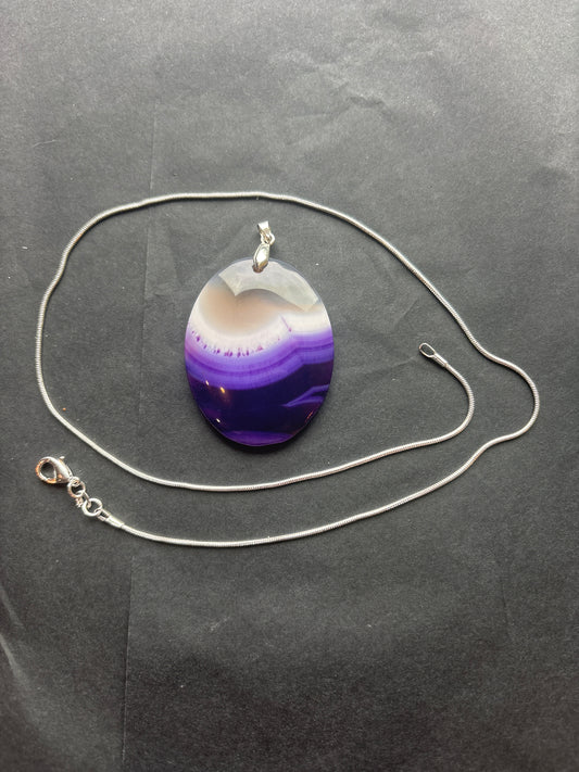 83 Stone Pendant (ss bail & comes with ss chain)