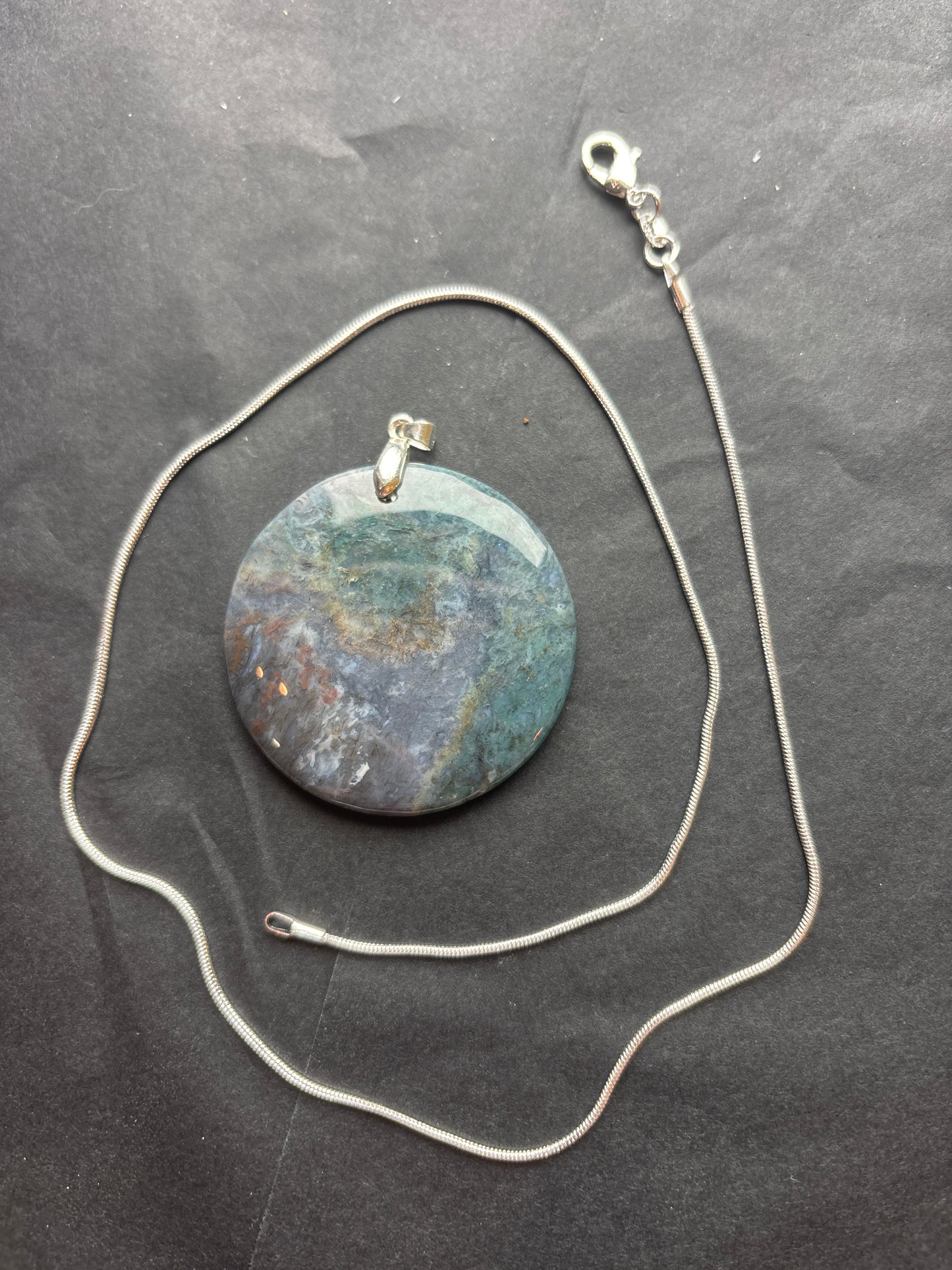 73 Stone Pendant (ss bail & comes with ss chain)