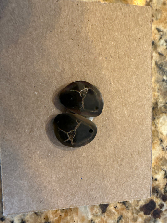Bruce septarian drilled pair
