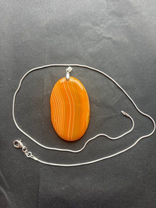 85 Stone Pendant (ss bail & comes with ss chain)