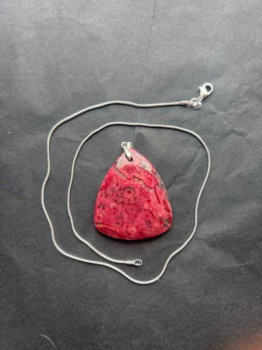 60 Stone Pendant (ss bail & comes with ss chain)