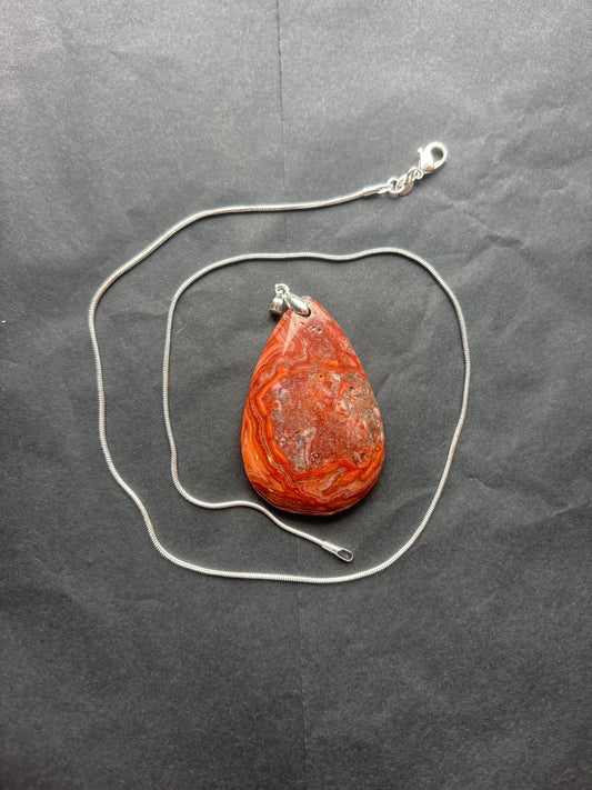 48 Stone Pendant (ss bail & comes with ss chain)