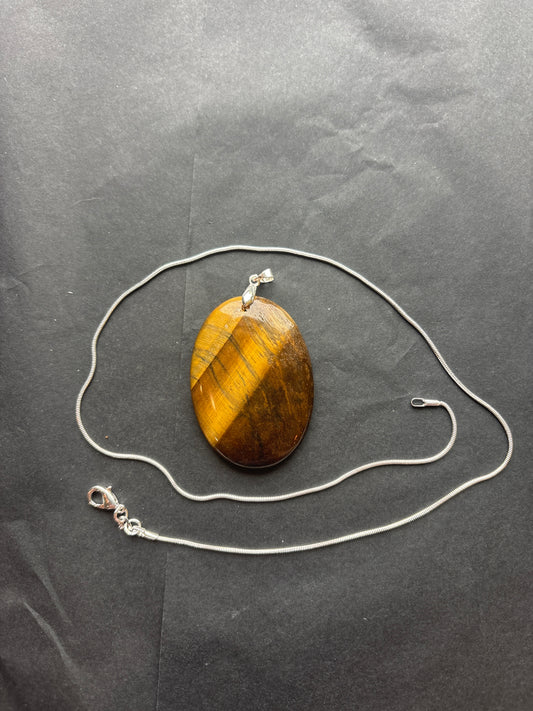 95 Stone Pendant (ss bail & comes with ss chain)