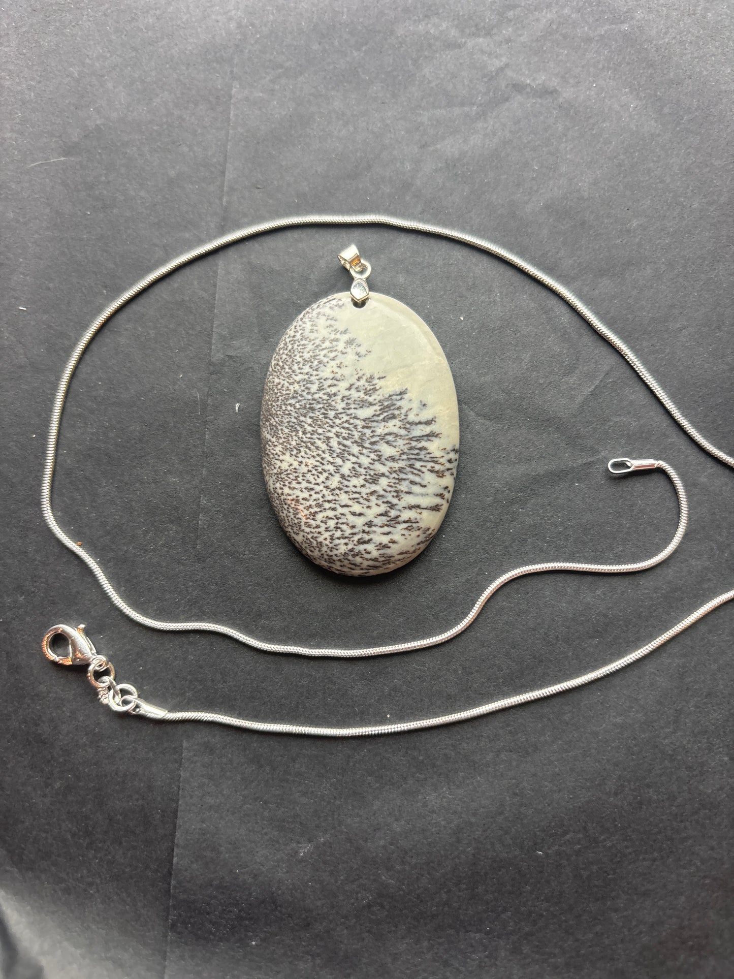 93 Stone Pendant (ss bail & comes with ss chain)