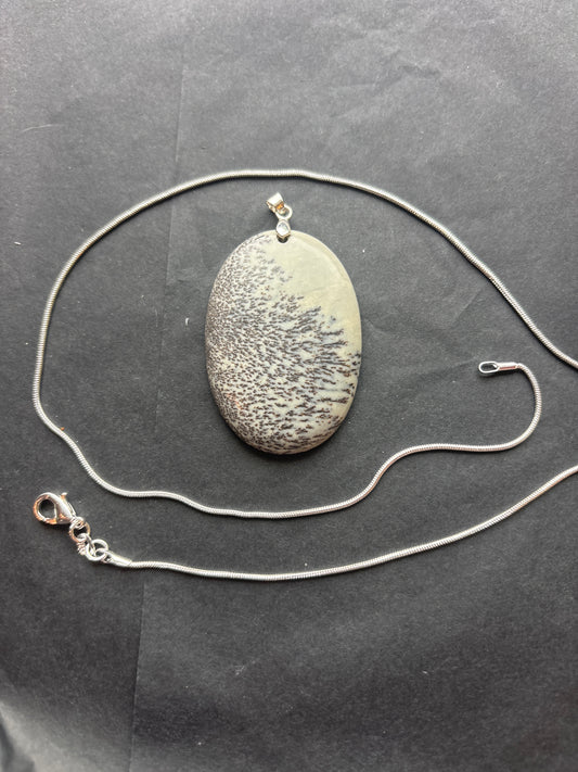 93 Stone Pendant (ss bail & comes with ss chain)