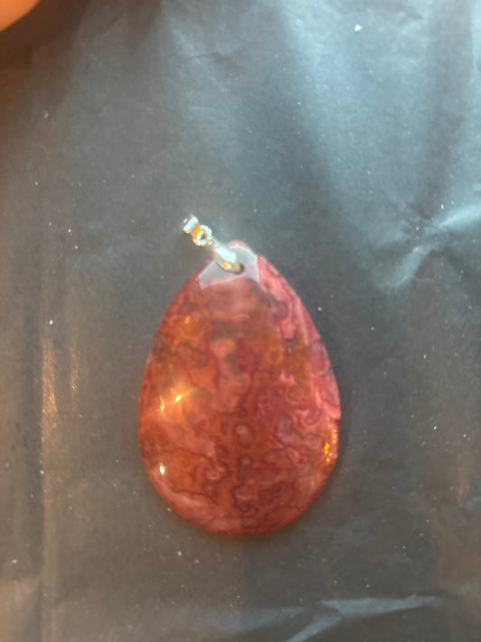 41 Stone Pendant (ss bail & comes with ss chain)