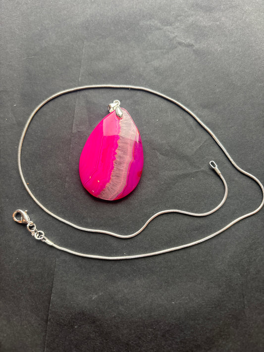 88 Stone Pendant (ss bail & comes with ss chain)