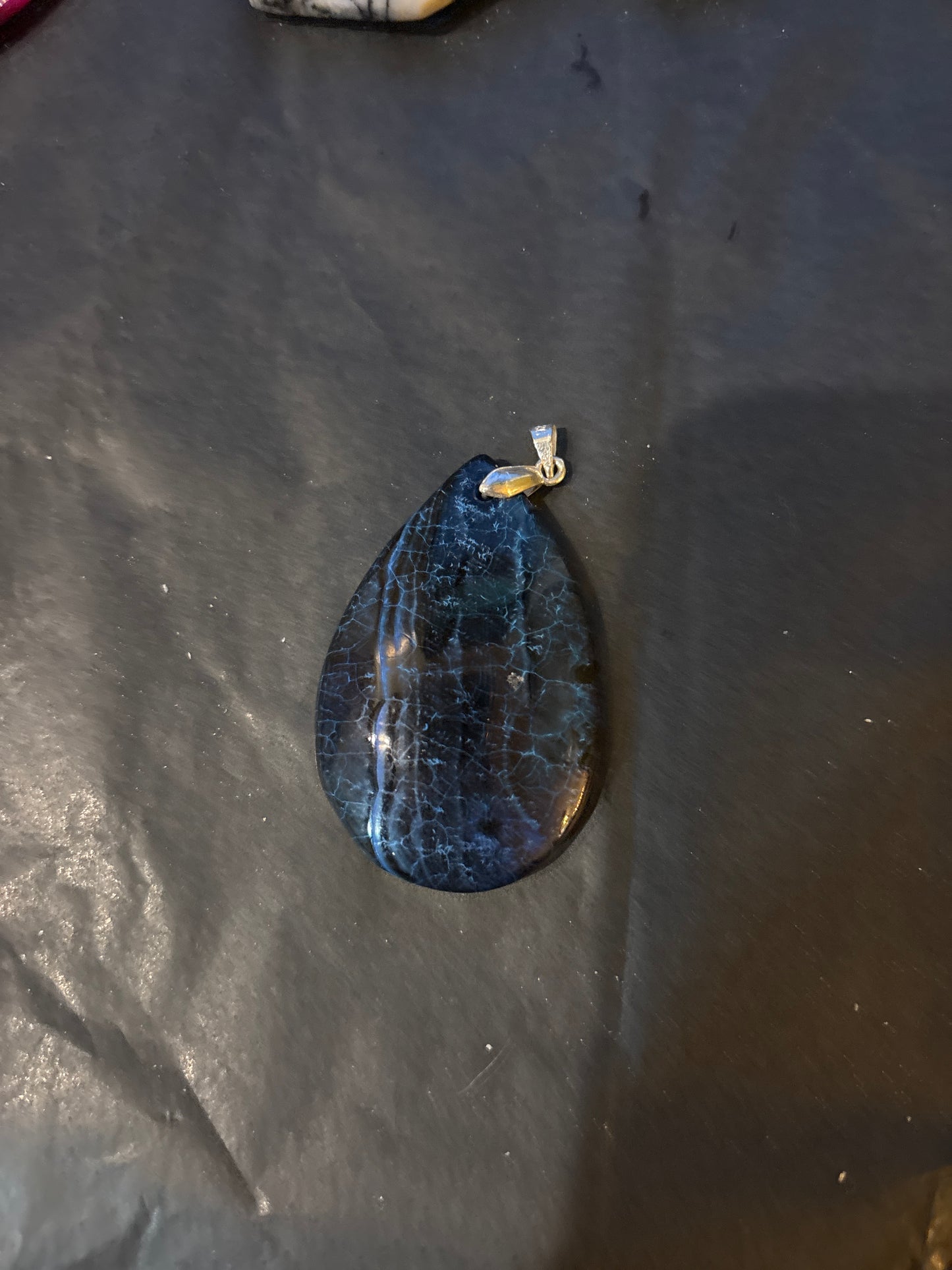 43 Stone Pendant (ss bail & comes with ss chain)