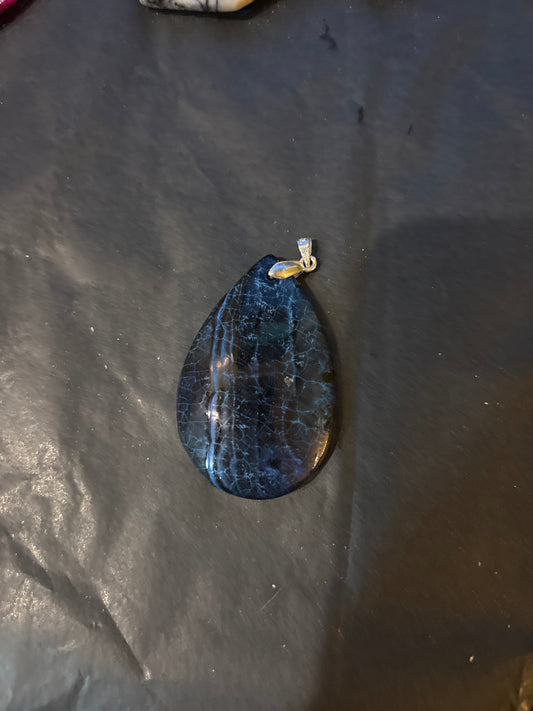 43 Stone Pendant (ss bail & comes with ss chain)